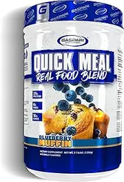 Gaspari Nutrition Quick Meal, Real Food Protein Blend, Total Meal Replacement Protein Shake, Complete Protein from Beef Protein Isolate, Egg White Protein and Greek Yogurt Protein (Blueberry Muffin)
