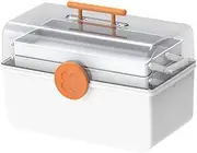 Abbraccia First Aid Organizer Box Household Storage Box 3 Layers Large Capacity Multifunctional First Aid Cabinet Organizer for Hairpins