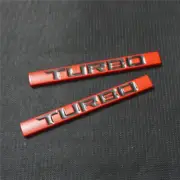 2x Red Matte Black TURBO Big Metal Badge Emblem Decal Sticker Tailgate Type Auto (for: MG)