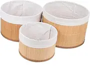 OFFSCH 3Pcs Woven Storage Basket Decorative Baskets for Home and Office Organization Stylish Table Accessory for Fruits Snacks Sundries and More