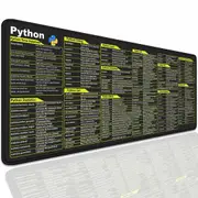 Python Programming Coding Computer Short Cut Shortcuts Keys Gaming Keyboard Mouse Pad Mousepad Gift 300*800*3MM