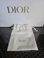 DIOR Mini Drawstring Dustbag Canvas Pouch for Jewelry, Beauty items 5"Lx6H" NEW