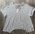 Juicy Couture Gray Spacedye Shark Bite Keyhole Front Knit Top Shirt Size XL New