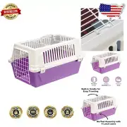 Atlas Hard-Sided Pet Carrier for XS Dogs & Cats - Purple, Double Door Access