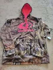 Large Women's Break-Up Country Mossy Oak Pink Logo Hoodie
