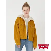 在飛比找momo購物網優惠-【LEVIS 官方旗艦】女款 90年古著毛領牛仔外套 / 寬