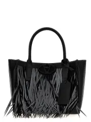 [Valentino Garavani] Valentino Garavani-Small Tote Vlogo Borse A Mano Nero-Donna OS Black