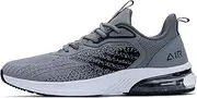 SURKING Men's Running Tennis Shoes Fashion Athletic Sport Gym Jogging Walking Fitness Sneaker, Greyblack, 12.5