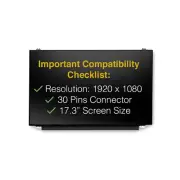 Dell Alienware 17 R5 P31E 17.3" FHD LCD Screen Assembl B173HAN01.3 30PN MWY7K
