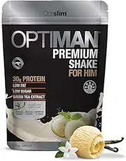Optiman Premium Shake For Him -with 30g Protein Powder - Meal Replacement Shakes - Diet Shake - Vanilla 784g Pouch