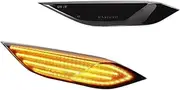 Turn Signal Light For Cayenne 958 92A Gen 2010 2011 2012 2013 2014 2piece LED Dynamic Amber Turn Signal Light Side Fender Marker Lamp Turn Signal(Dynamic Smoke)