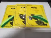 3 NJ Hand Tied Classic English Style Spinner/CHAR/GRN. Fluke/Summer Flounder Rig