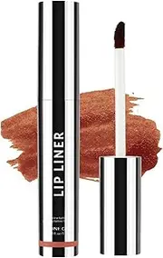 Detachable Lip Liner Set 2 Colors Peel Lip Liner Longwear and Pigmented Lip Pencil Peel off Lip Stainnon-stick Cup Waterproof Tattoo Lip Line No-Smudge Pen Lip Brush(Dark brown)