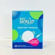 Wonder Regular Applicator Tampons Medium Light Flow Period Care