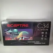 Sceptre 34-Inch Curved Ultrawide WQHD Monitor 3440 X 1440 R1500 C345B-QUT168