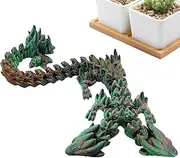 Dragon | Toy Dragons Double Head Printed Animals,Flexible Articulated Dragon, Movable Joints, Executive Desk Toys for Home Office