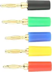 20 Pcs/Set 2mm Mixed Colors Banana Plug Jack Test Probes Connector Amplifier Equipment