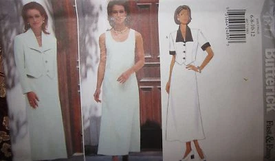 4817 Vintage Butterick SEWING Pattern Misses Jacket & Dress 6-18 UNCUT