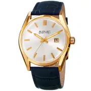 Women's August Steiner AS8221BU Quartz Movement Date Genuine Leather Strap Watch