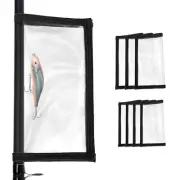 8Pack Fishing Lure Wrap 2 Size Durable Clear PVC Lure Covers Black