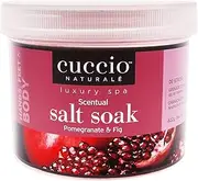 Cuccio Naturale Scentual Salt Soak - Invigorating Salts With An Irresistible Scent - Rejuvenate And Soothe Tired Feet - Softens And Leaves The Skin Fresh And Clean - Pomegranate And Fig - 822 G