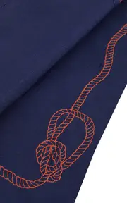 [Los Encajeros] Set of four Bowline Navy/Blood Orange Placemat