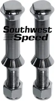 NEW SWS 1928-1948 FORD FLAT TOP SPRING PERCH BOLTS,SUICIDE FRONT END,CHROME,PAIR (for: Ford)
