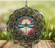 Dragonfly metal wind spinners