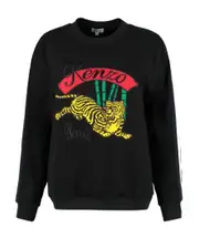 Tiger embroidered pullover S,XS,M Black