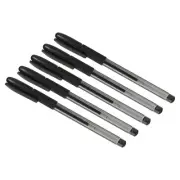 Black Gel Pens,24Pcs Fine Point Clear Black Rod,0.5mm Roller Ball 143mm
