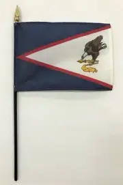 American Samoa Territory Miniature Tabletop Desk Flag 4" X 6" (12 Pack)