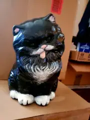 Tuxedo Ceramic Cat Vintage Mold, Made In USA 2024 Sales For Brother's Funeral
