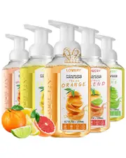 Lovery Set of 5 Foaming Hand Soaps in Citrus Scents, Moisturizing Hand Wash