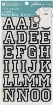 Jolee's Iron-On Letters 1.5"-White