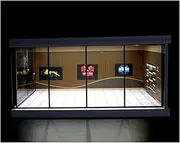 Simulation Car Garage Model 1/64 car Model Storage Box Small Scale Scene car Model Photo Prop Scene Alloy car Model Parking lot Acrylic Display Case Decoration(Exhibition Hall Model)