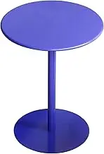 Modern Kitchen Table Tall Round Breakfast Bar Modern Base Pedestal Metal Table Space Saving Pub Cafe Dinner Room Compact Bistro Cocktail Furniture Table(60x72cm)