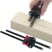 Double Head Wheel Marking Gauge Aluminum Parallel Line Drawing Tool Woodworking Marking Scriber Ruler Graduated Inch and