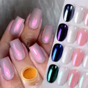 Nail Powder Ultra fine Rainbow Holographics Chrome Glitter Mirror Powder Dusts