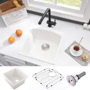 18 Inch Bar Sink Drop in - 18"X18" White Drop in Bar Sink Topmount Kitchen Sink