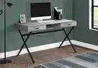 24 Gray and Black Computer Desk With Two Drawers