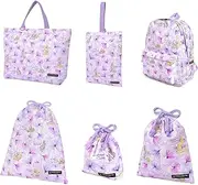 COLORFUL CANDY STYLE NU303200 Disney Kindergarten Entrance School Entrance 6-Piece Set, Lesson Bag, Quilting (Gusset), Shoe Case, Drawstring Bag, Gymnastics Clothing Bag, Lunch Bag, Cup Bag, Small