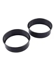 [Appetito] Non-Stick Large Egg/Crumpet Rings Set Of 2 in Black