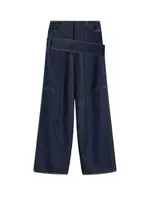 [Sportmax] Sportmax-Pantalone Ampio In Denim - Runway - Blu-Donna 40 IT