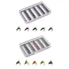 50Pcs Insect Flies Fly Fishing Lures Kits Dry/Wet Baits Fly Lures Hook for Bass