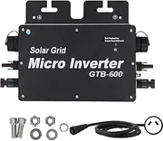 Solar Grid Tie Micro Inverter, 600W Solar Power Micro Inverter, Control, Automatic Identification, AC120, for Solar Panel Systems (AU Plug)