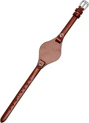 AEMALL for Fossil ES3077 ES2830 ES3262 ES3060 Stylish Women watchband Genuine Leather Watch Straps Lady Small Bracelet (Color : Brown Silver, Size : 8mm)