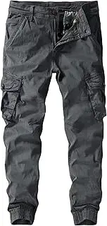 [Maiyifu-GJ] Men's Multi Pocket Outdoor Pants Casual Slim Fit Twill Jogger Cargo Pant Stretch Tactical Army Hiking Trousers