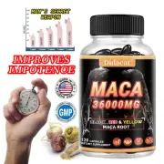 Maca Root (black, Red, Yellow) 36000 Mg with American Ginseng 30 To 120 Caps