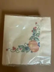 Corelle Coordinates Beverage Napkins Abundance Fruit ~ 50 count ~ NEW