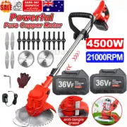 4500W Cordless Electric Grass String Trimmer Lawn Cutter Brush Mower Whipper